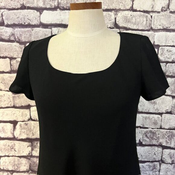 Jones Wear Black Short Sleeve Fully Lined Dress Size 10 - Picture 2 of 9